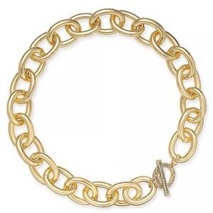 NWOT I.N.C. INTERNATIONAL CONCEPTS Gold-tone Toggle Chain-Link 18" Necklace